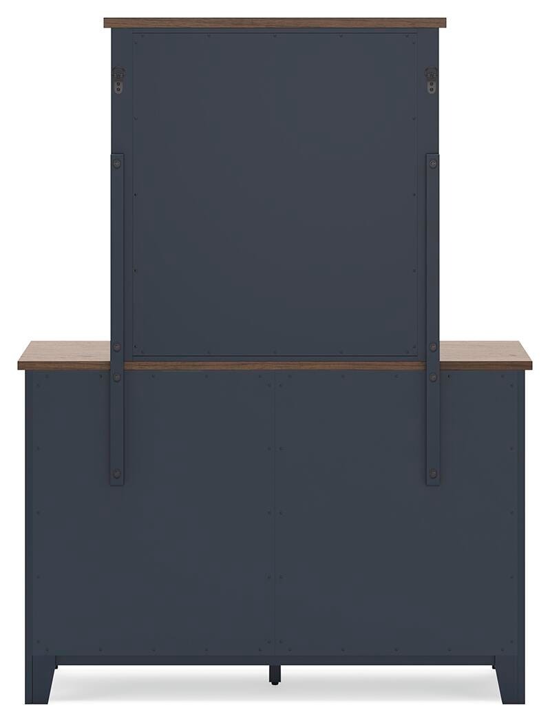 Ashley Furniture Landocken bedroom set with a modern bed frame, matching nightstands, and a coordinated dresser in a stylish bedroom.
