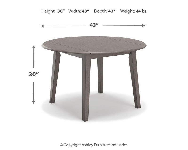 Ashley Furniture Shullden dining room set with a wooden table and six upholstered chairs in a modern dining space.