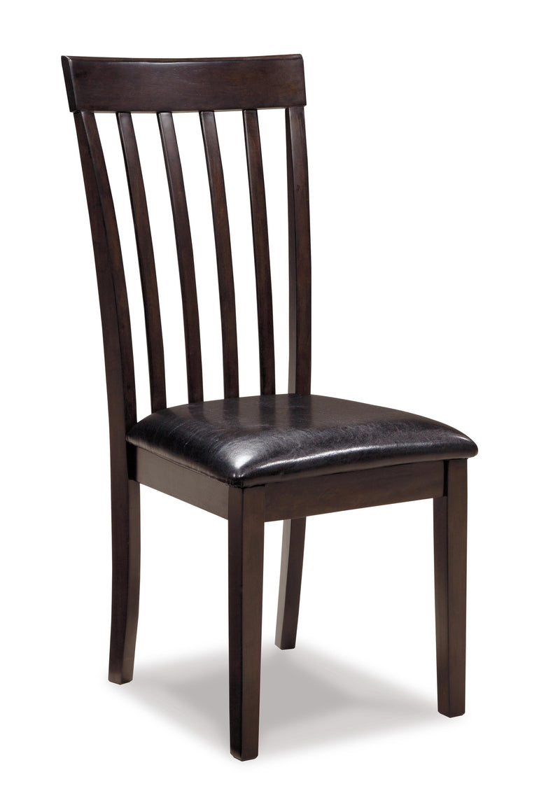 Ashley Furniture Hammis dining chair set featuring four upholstered chairs with wooden legs, stylish and comfortable for dining rooms.