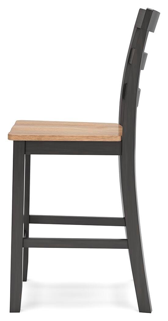 Ashley Furniture Gesthaven dining room set with a wooden table and matching chairs, showcased in a modern dining space.