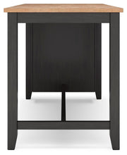 Ashley Furniture Gesthaven dining room set with a wooden table and six matching chairs in a modern design.
