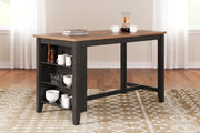 Ashley Furniture Gesthaven dining room set with a wooden table and six matching chairs in a classic design.