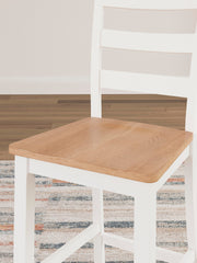 Detailed view of the Ashley Furniture Gesthaven Dining Set, featuring a wooden table and matching chairs in a classic dining room style.