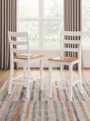 Ashley Furniture Gesthaven dining room set with a wooden table and matching chairs, featuring a classic, elegant design for dining spaces.