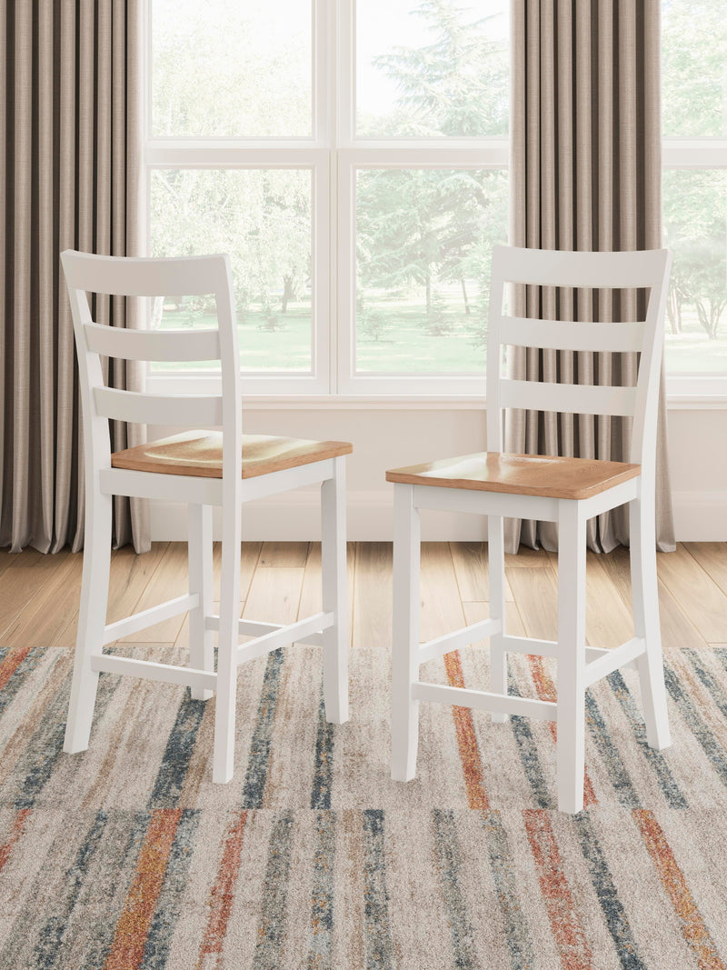 Ashley Furniture Gesthaven dining room set with a wooden table and matching chairs, featuring a classic, elegant design for dining spaces.