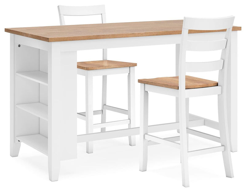 Ashley Furniture Gesthaven dining room set with a wooden table and matching chairs, stylish and elegant for dining spaces.