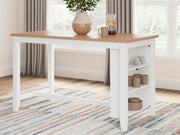 Ashley Furniture Gesthaven dining room set with a wooden table and matching chairs, ideal for a stylish dining space.