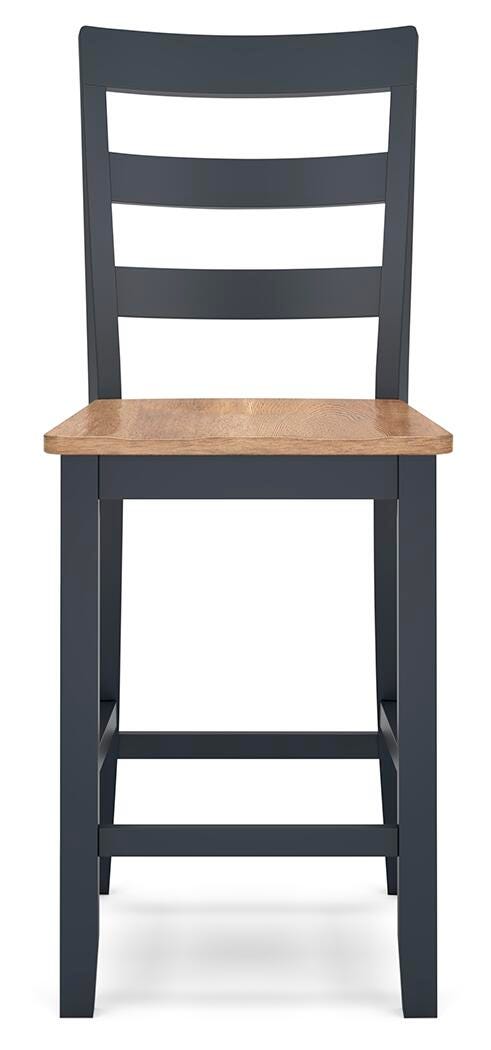 Ashley Furniture Gesthaven dining room set with a wooden table and matching chairs, shown from a front head-on view.