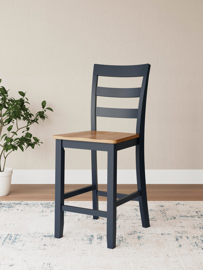 Ashley Furniture Gesthaven dining set with a wooden table and matching chairs in a modern dining room setting.