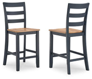 Ashley Furniture Gesthaven dining set with a wooden table and matching chairs, shown from an angled view in a dining room setting.