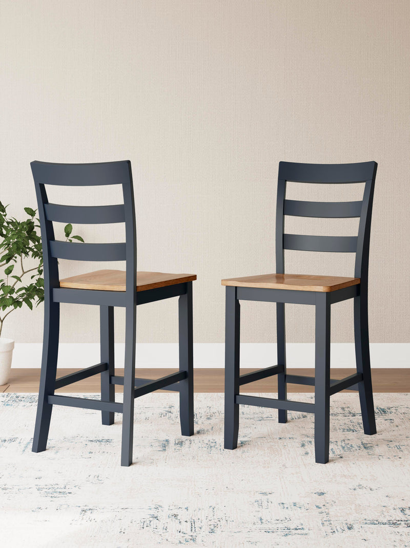 Ashley Furniture Gesthaven dining room set with a wooden table and upholstered chairs, perfect for a stylish dining space.