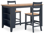 Ashley Furniture Gesthaven dining room set with a wooden table and six matching chairs in a spacious dining area.