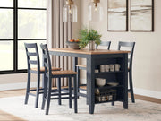 Ashley Furniture Gesthaven dining room set featuring a wooden table and matching chairs in a classic style.