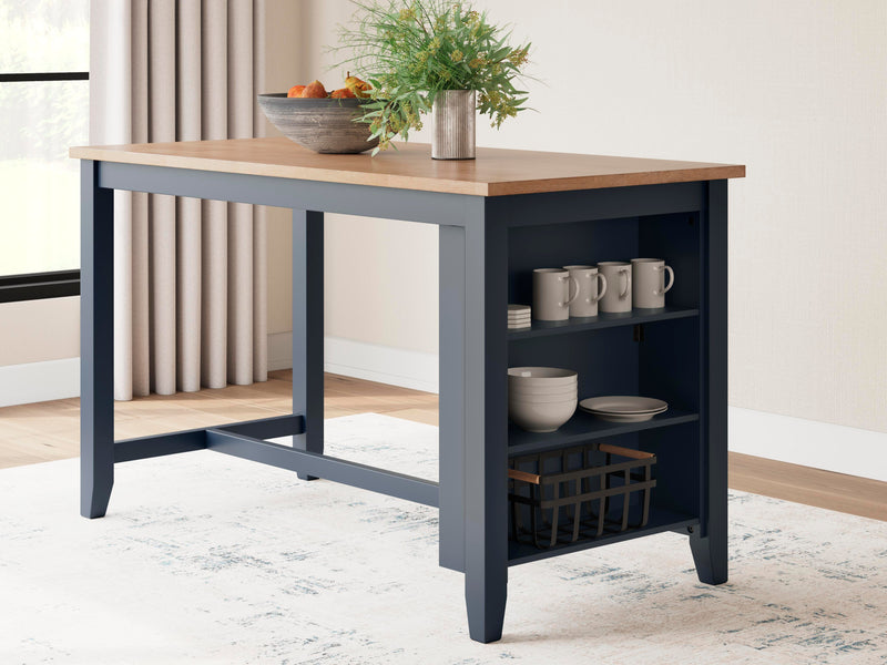 Ashley Furniture Gesthaven Dining Set with wooden table and six matching chairs in a classic dining room style.