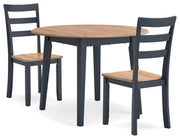 Ashley Furniture Gesthaven dining room set with a wooden table and six matching chairs in a stylish, classic design.