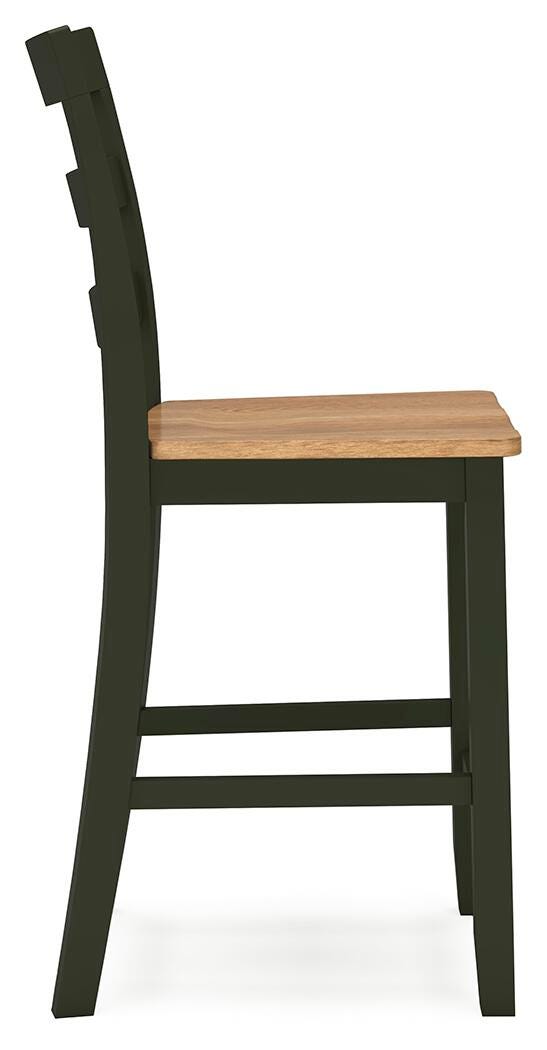 Ashley Furniture Gesthaven dining room set with a wooden table and matching chairs, stylish and perfect for a modern dining space.