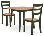 Ashley Furniture Gesthaven dining room set with a wooden table and matching chairs, showcasing a classic dining area design.