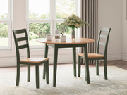 Ashley Furniture Gesthaven dining room set with a wooden table and matching chairs, ideal for a stylish dining space.