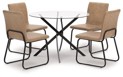 Ashley Furniture Pharwynn dining room set with table and chairs, designed for elegant dining spaces.