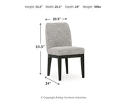 Ashley Furniture Burkhaus dining room set with a wooden table and matching chairs in a modern, elegant design.