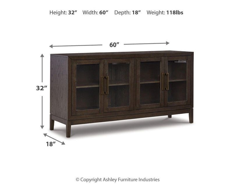 Ashley Furniture Burkhaus dining room set with a wooden table and matching chairs in a modern, elegant design.