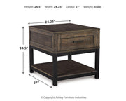 Ashley Furniture Johurst occasional table set featuring a sleek, modern design with three matching tables and wood finish.