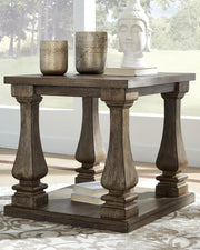 Ashley Furniture Johnelle Occasional Table Set featuring modern tables with sleek wood finish and stylish metal accents.