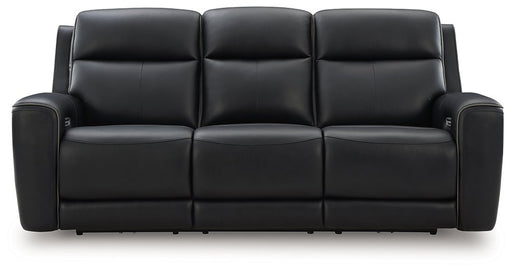 Ashley Furniture 5Z-Relaxation Power Reclining Sofa showing plush cushioned seats and adjustable reclining mechanism.