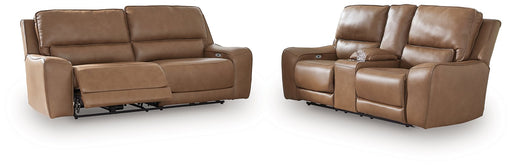 Ashley Furniture DeepWakes living room set with plush sofa and matching armchair in a cozy, modern living room setting.
