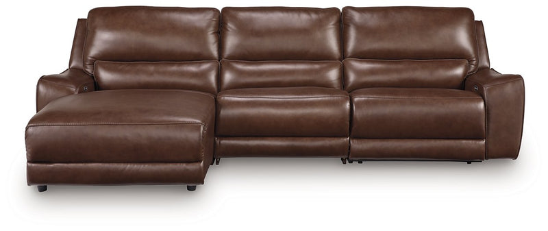 Ashley Furniture DeepWakes reclining sectional sofa chaise with plush cushions and modern design, shown in a cozy living room setting.