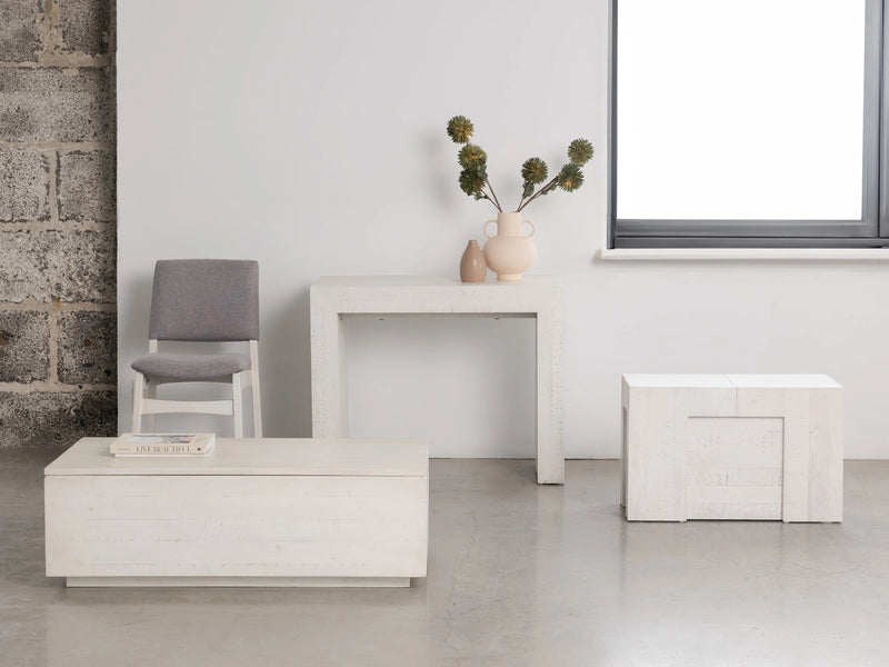 Transformer Table dining table shown in its expanded configuration with a modern wood finish