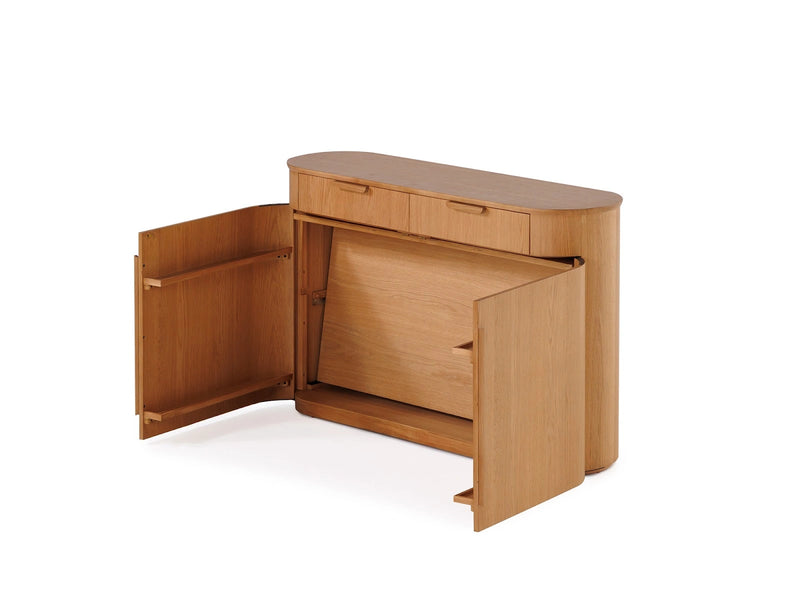 Transformer Table Eclipse sideboard buffet with a sleek modern design and spacious storage cabinet doors