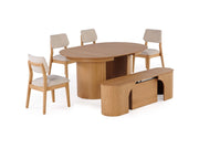 Transformer Table Eclipse dining set with extendable table and matching chairs, shown in a modern dining room