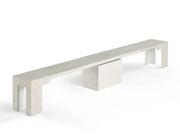 Transformer Table Transformer Bench, modern wooden bench with a sleek, minimalist design