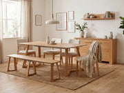 Transformer Table Nova dining set with expandable dining table and matching chairs in modern finish