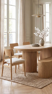 Transformer Table round dining set with expandable round table and matching dining chairs