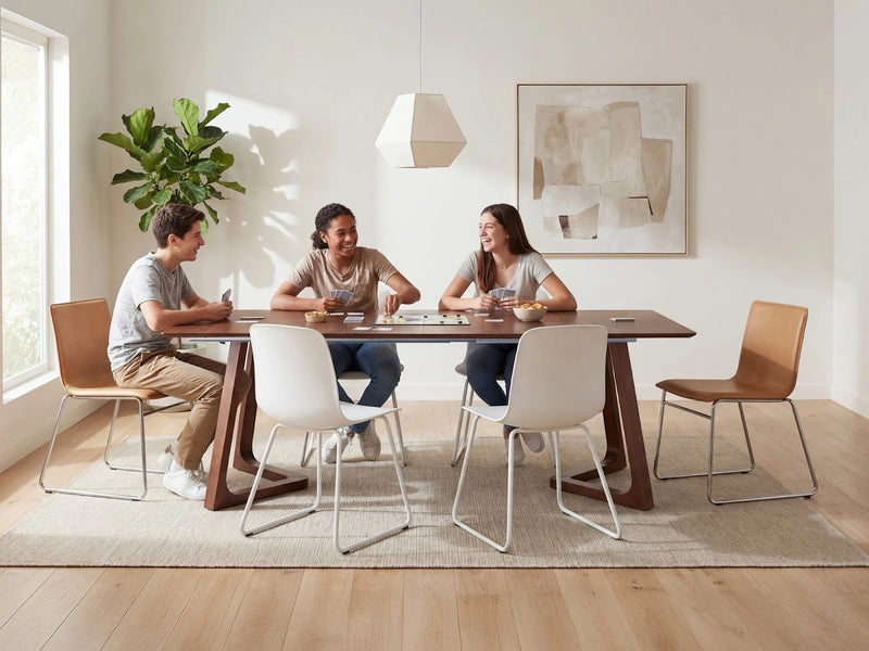 Transformer Table Nova dining table in a modern design.