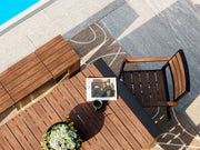 Transformer Table outdoor dining table in a weather-resistant design for patio or garden use