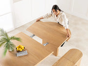Transformer Table round dining table in a versatile expandable design