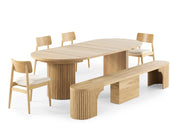 Transformer Table round dining set with extendable round table and matching dining chairs