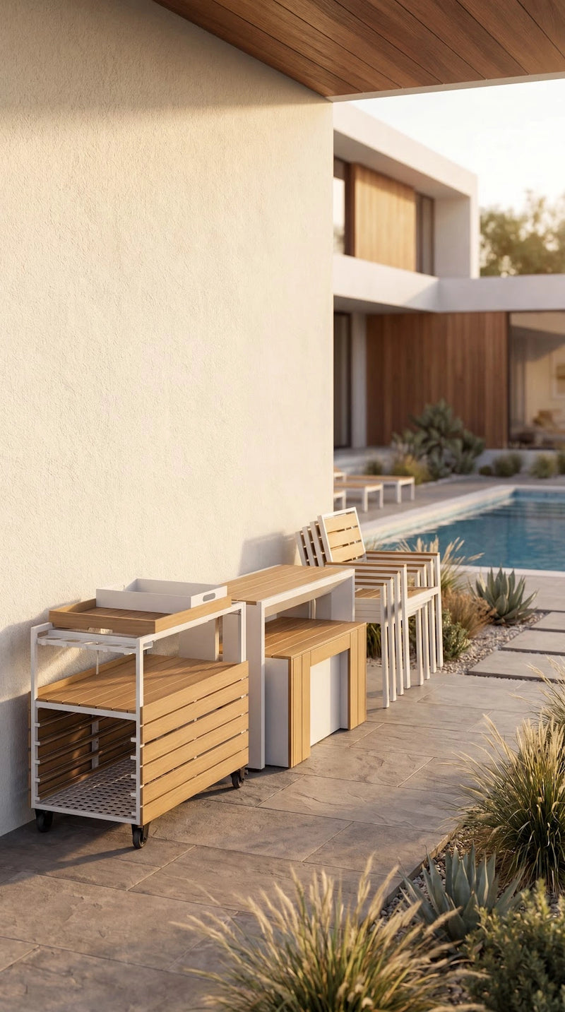 Transformer Table outdoor dining table by Transformer Table in a contemporary design