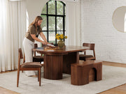 Transformer Table round dining set with a round table and matching dining chairs