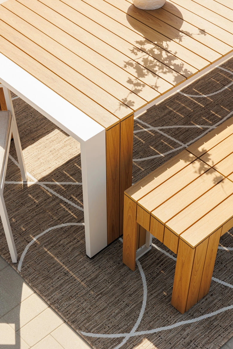 Transformer Table outdoor dining table for patio and garden use