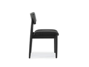Transformer Table round dining chair in a modern design, shown from the side