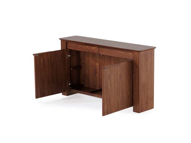 Transformer Table Nova sideboard buffet in a sleek modern design with spacious storage cabinets