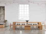 Transformer Table Transformer Dining Set with expandable dining table and matching benches
