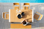 Transformer Table outdoor dining set with adjustable table and matching chairs