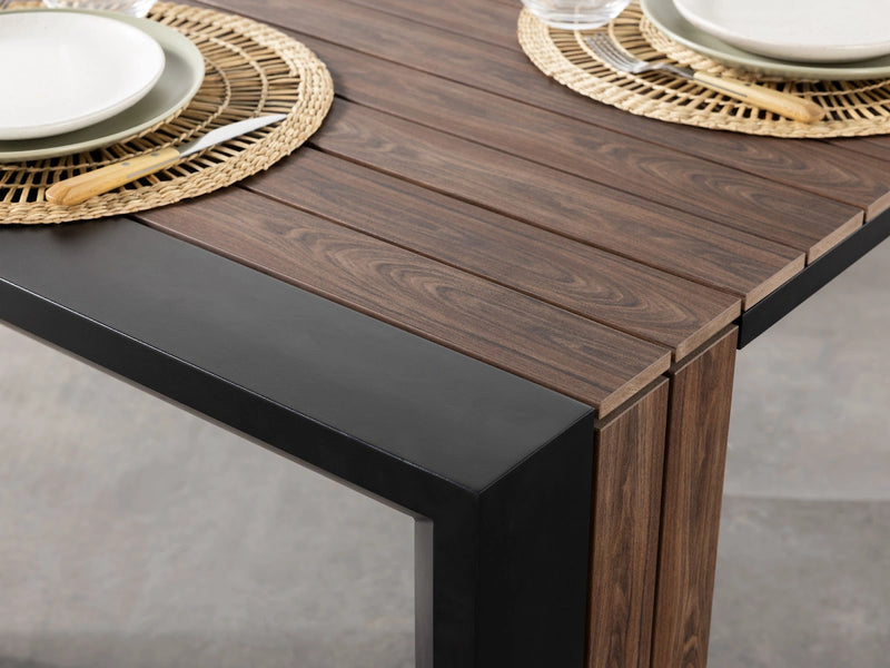 Transformer Table outdoor dining table with adjustable extension leaves and a durable outdoor finish