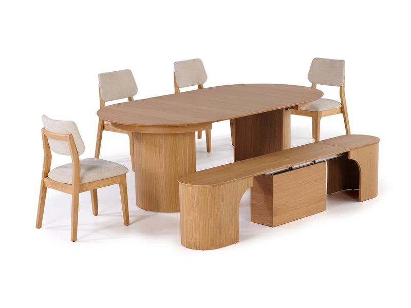 Transformer Table Eclipse dining set by Transformer Table, featuring an expandable dining table and matching chairs