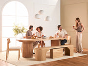 Transformer Table round dining set with expandable table and matching chairs in a modern dining room
